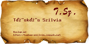 Tüskés Szilvia névjegykártya