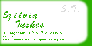 szilvia tuskes business card